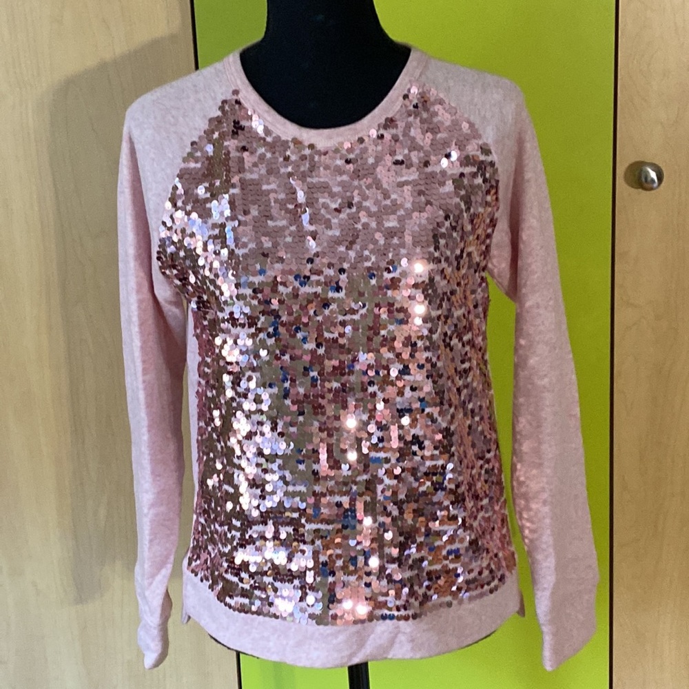 Gorgeous Sequin Fleece Sweatshirt Pullover